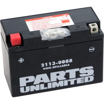 Part Unlimited AGM Battery - YT9B-4/YT9B-BS