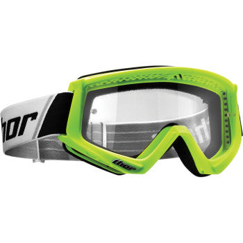 THOR Youth Combat Goggles - Flo Green